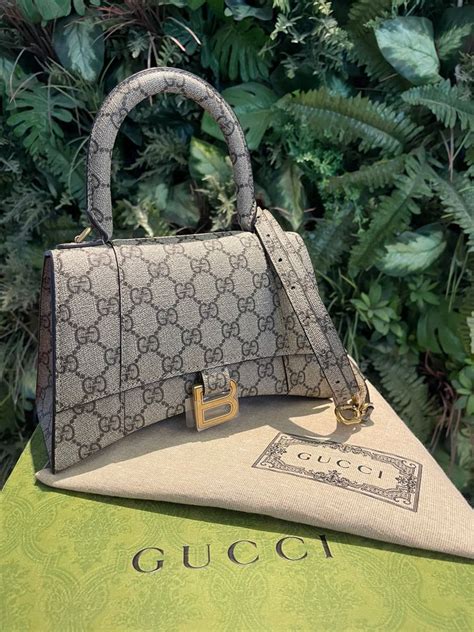 gucci balenciaga hourglass bag small|Gucci and Balenciaga collab.